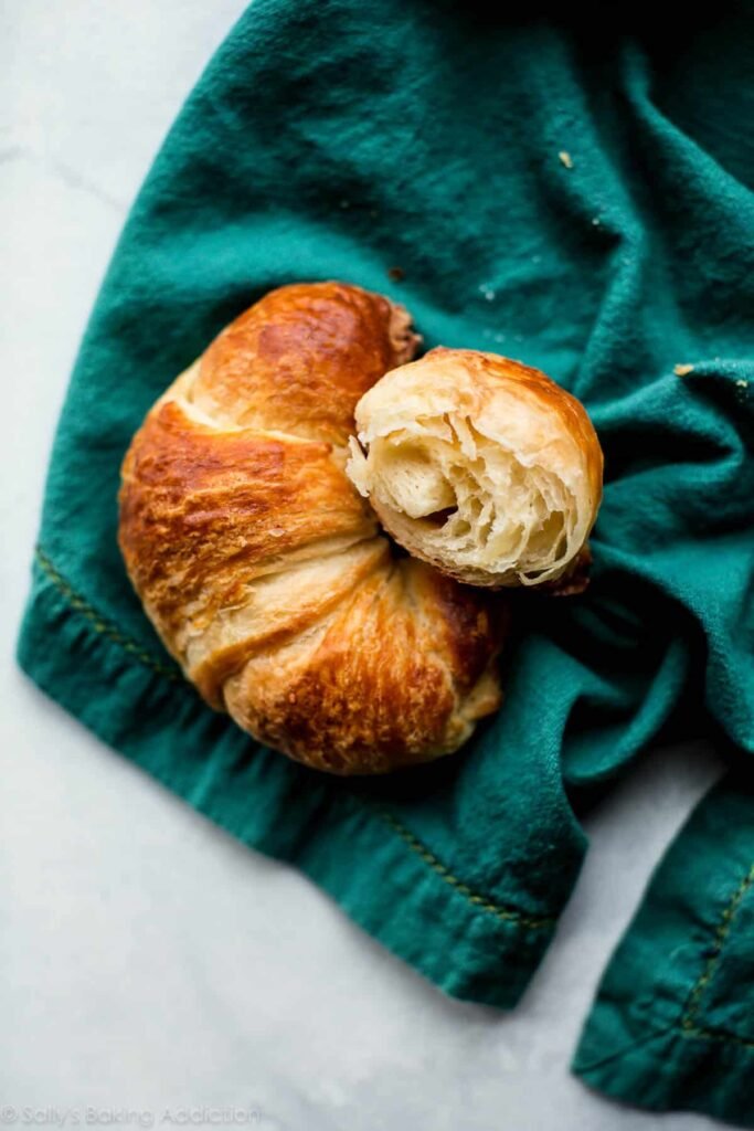 homemade flaky croissants